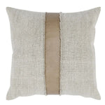 Steam Pillow, Sandstorm Taupe and Natural, 26 X 26 in. featuring textured fabric with a smooth central stripe, perfect for adding subtle decor charm to any living space. 1