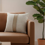 Steam Pillow, Sandstorm Taupe and Natural, 26 X 26 in. 2