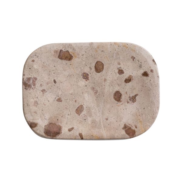 Buff Marble Soap Dish, 5 x 3.5 in