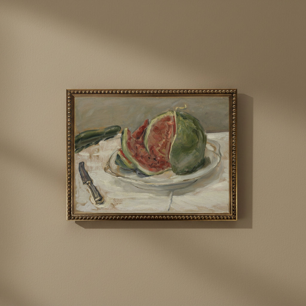Oil painting A Artwork, Watermelon, 16 X 12 in.