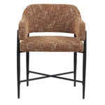 Damsal Fabric Upholstered Dining Chair, Cognac, 23.5 X 20.5 X 31 1