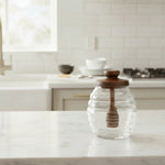 Glass Honey Jar with Acacia Wood Lid, 14 oz. 2