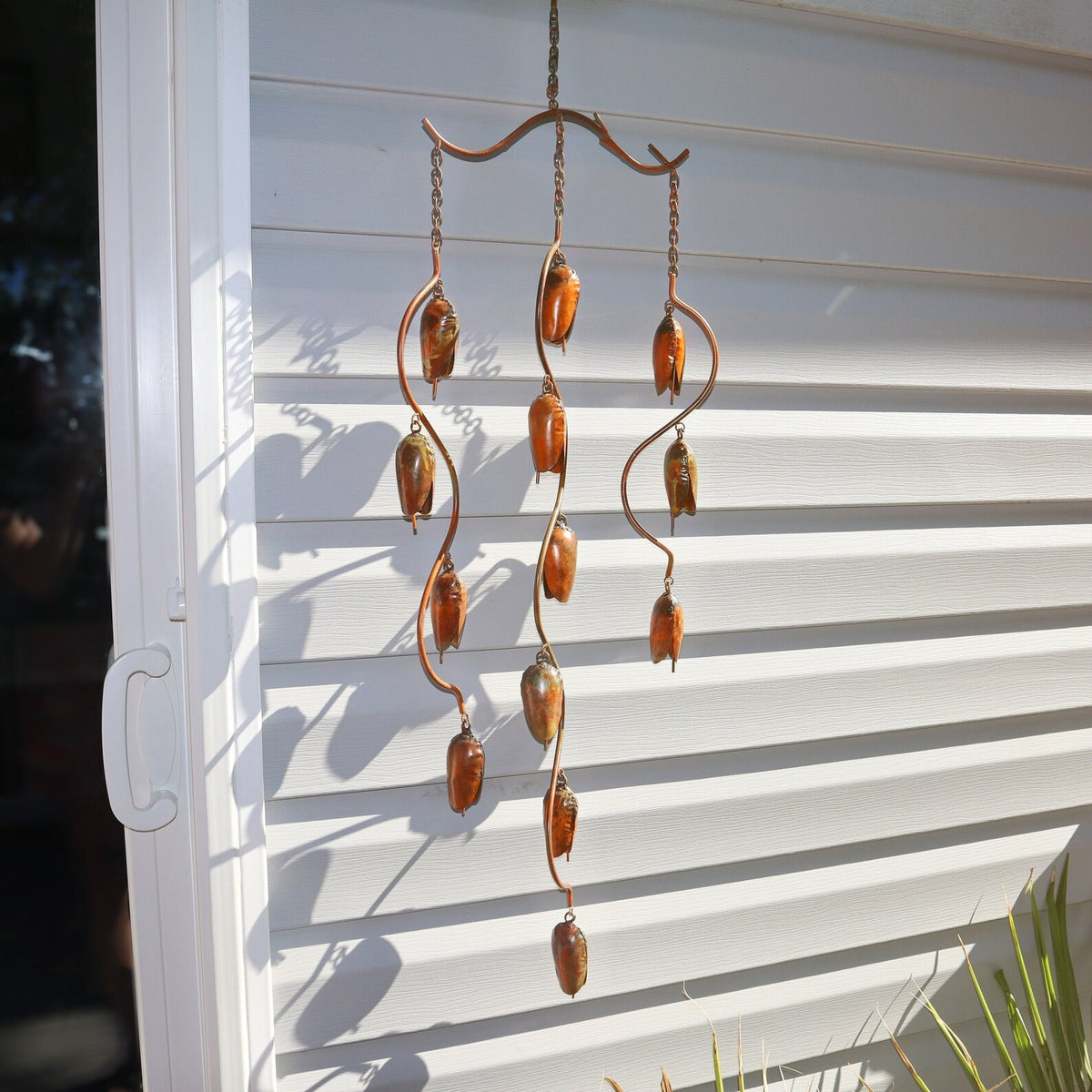Flamed Triple Bell Spiral Wind Chime