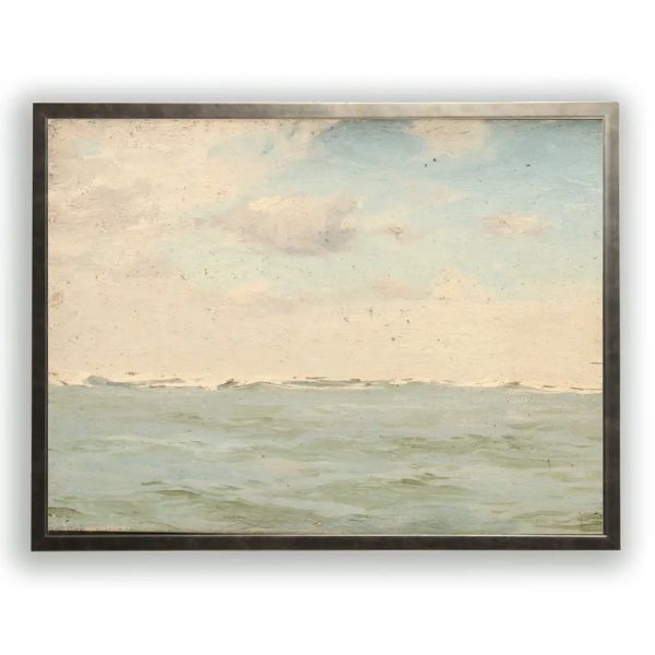 Vintage Landscape X Oil Painting, Silver Frame, 10 X 8