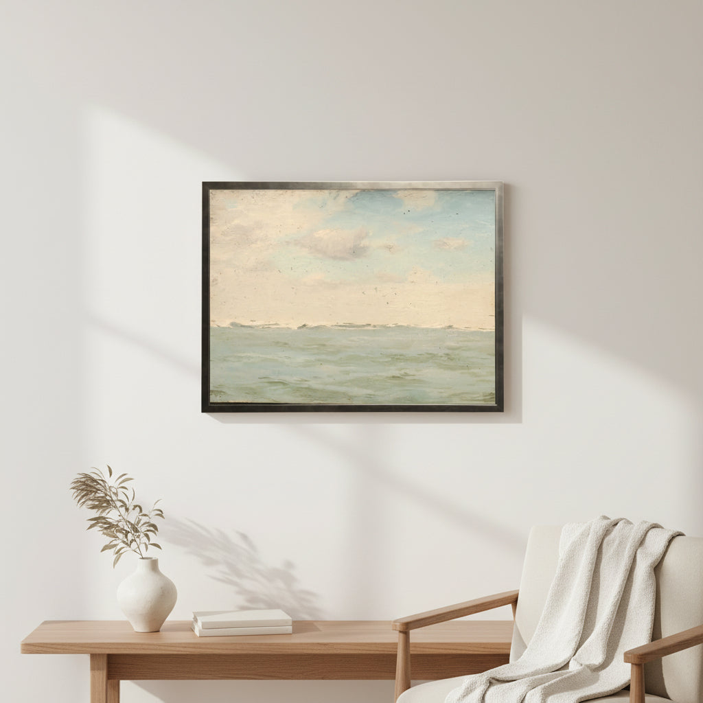 Vintage Landscape X Oil Painting, Silver Frame, 10 X 8