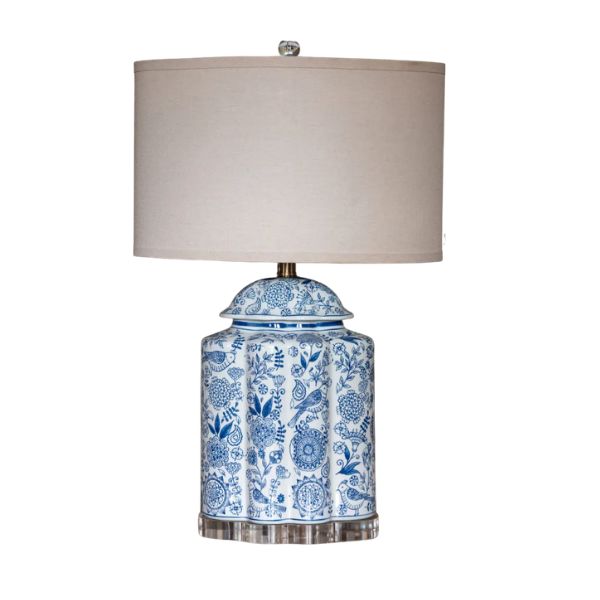 Petal & Plume Porcelain Lamp, 16 X 10.5 X 23 in.