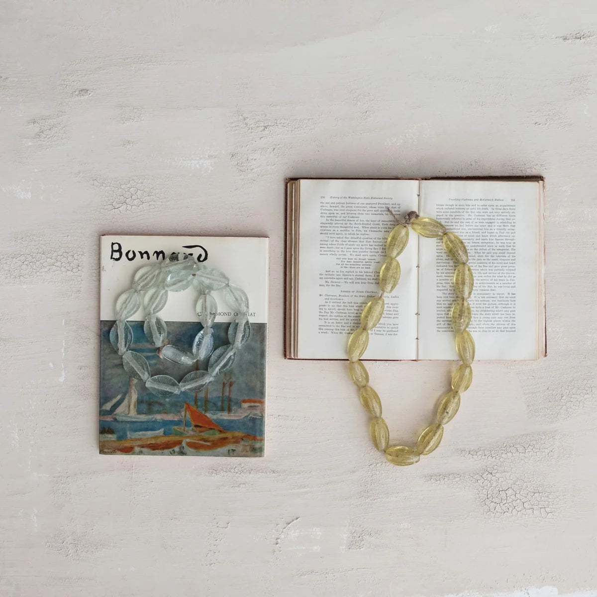 Glass Beads on Jute Cord, Golden, 11