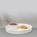 Le Blanc Round Platter, 13.25 X 2 in. 2