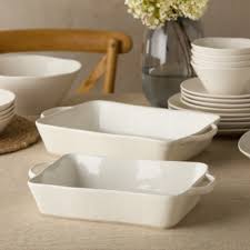 Rectangular Baker, Linen Cream, Large, 16 in.