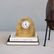 Arched Metal Mantel Clock, 7