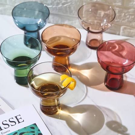 Khen Crystal Stemless Margarita Glasses, 10 oz., Set of 6