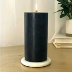 Unscented 3X6 Pillar Paraffin Wax Candle, Black 2