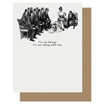 Gibson Girl Flirting Letterpress Greeting Card 1