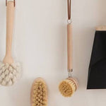 Beech Wood & Tampico Dish Brush w/ Leather Strap 2