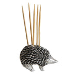 Pewter Hedgehog Toothpick Holder, 1 X 1.8 in. 1