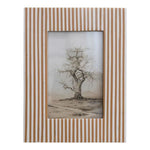 Resin Striped Photo Frame, Caramel, 4 X 6 in. 1