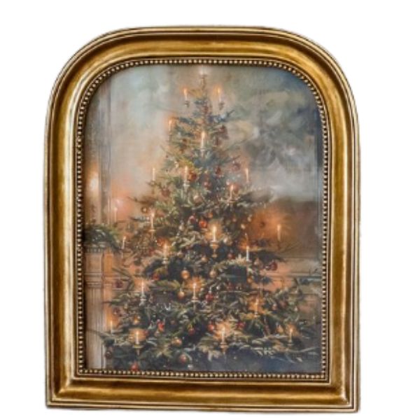 Christmas Tree Frame, Antique Gold, 10 X 12 in.