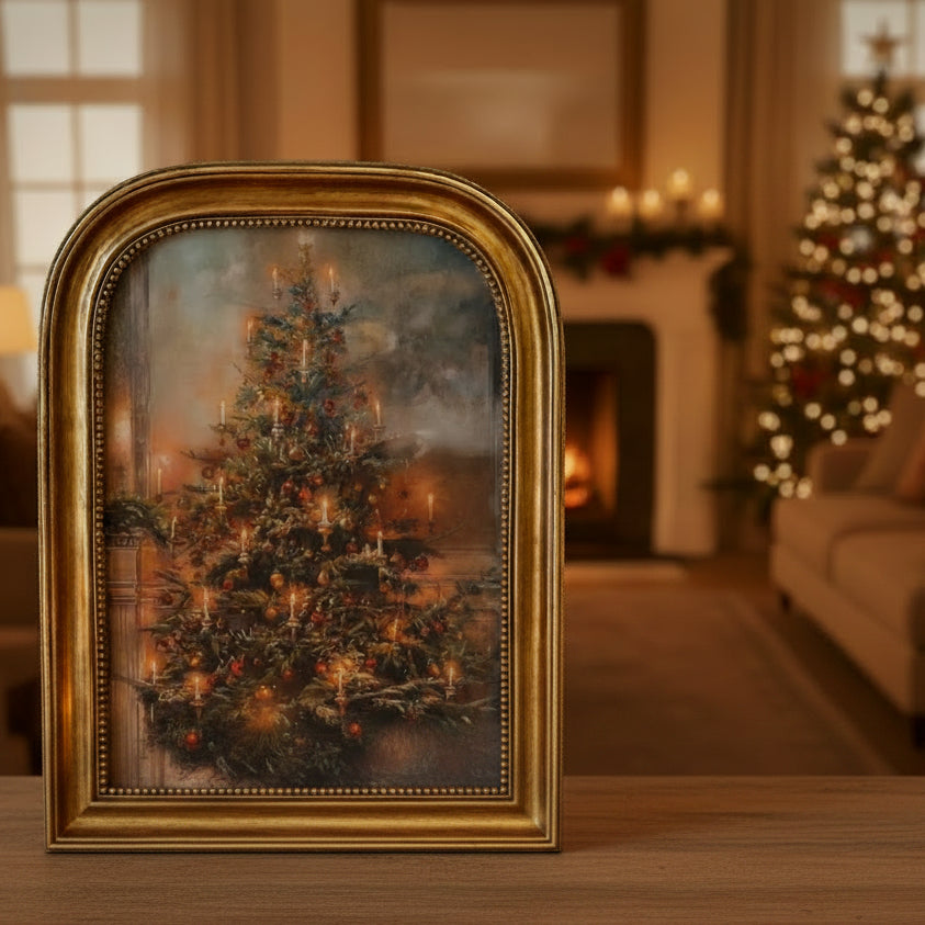 Christmas Tree Frame, Antique Gold, 10 X 12 in.