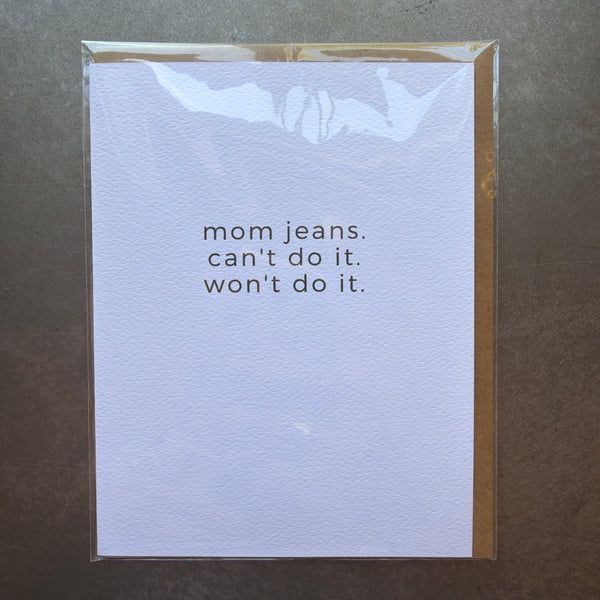 Mom Jeans Greeting Card