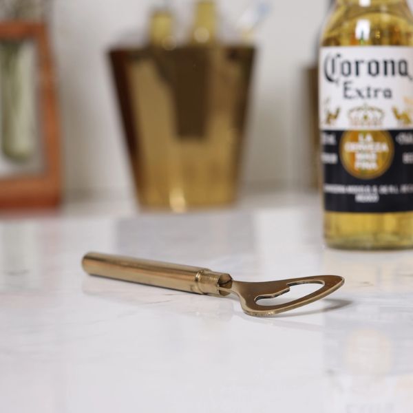 Gold Finish Bottle Opener, 6.5 in.