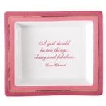 Porcelain Desk Tray, A Girl Should Be Classy and Fabulous, 6.5 x 5.75 in. 1