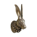 Brass Wall Mount, Rabbit Head with Ruff Collar, 5 X 6 X 12"