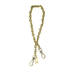 Cable Chain Strap, Antique Brass with sturdy linked design and metal clasps, perfect for adding a vintage touch to bags or accessories, available from Knotty and Board. 1