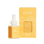 Pura Refill, Yuzu Citron in bright yellow packaging with citrus illustrations, offering a fresh and uplifting scent for home decor and gifts from Knotty and Board. 1