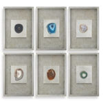 Agate Stone Silver Shadow Box, Assorted Designs, 14 X 20 X 2 1