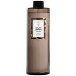 Tall sleek brown bottle of Voluspa Baltic Amber Reed Diffuser Refill, 500 ml., perfect for adding warm amber scent to home decor, available at Knotty and Board. 1
