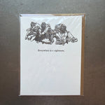 Everywhere is a nightmare Letterpress Card 2