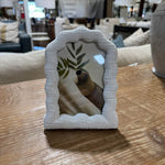 Sculptured Wavy Arch Resin Photo Frame, White, 5 X 7 in. 1