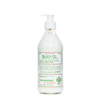 Bottle of Barr-Co. Fir & Grapefruit Lotion, 16 oz., with white pump dispenser and green vintage-style label, ideal for Knotty and Board decor and gifts. 1