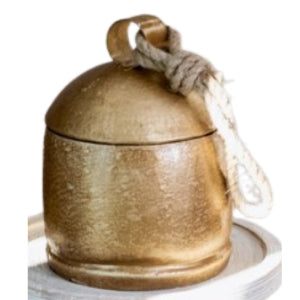 Bell Style Jar, Gold, 4.5 X 6 in.