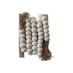 Handmade Wool Felt Ball Garland w/ Jute Tassels, 72