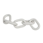 Gabriela Chain Link, 21.5 X 4 X 10, white decorative chain link piece ideal for adding a stylish touch to any room, featured by Knotty and Board for unique home decor and gifts. 1