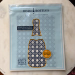 Beau Bottles Champagne Collection, Navy and White Cane 2