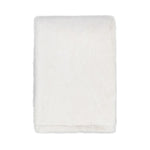 Taiga Faux Fur Throw, Ivory, 50 X 70 in. displayed folded, showcasing soft and cozy texture perfect for home decor, gifts, and adding warmth to any room with Knotty and Board. 1