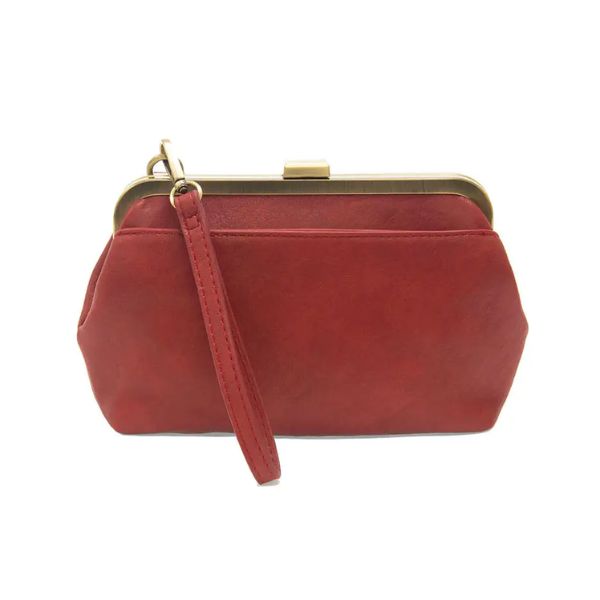 Vivie Frame Convertible Crossbody/Wristlet, Ruby