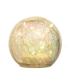 Crackle Glass Sphere with LED Light, Iridescent, 6 in. 1