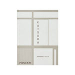 Katsura Grey book with minimalist beige and white cover design, featuring grid lines and the text Katsura Imperial Villa, a tasteful decor piece perfect for gifts or stylish interior accents. 1