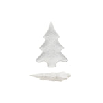 Tree Shaped Ceramic Dish, White, 6