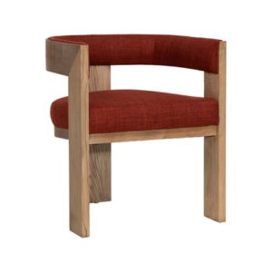 Nadia Dining Chair, Burgundy, 23 x 22.5 x 27.5 in.