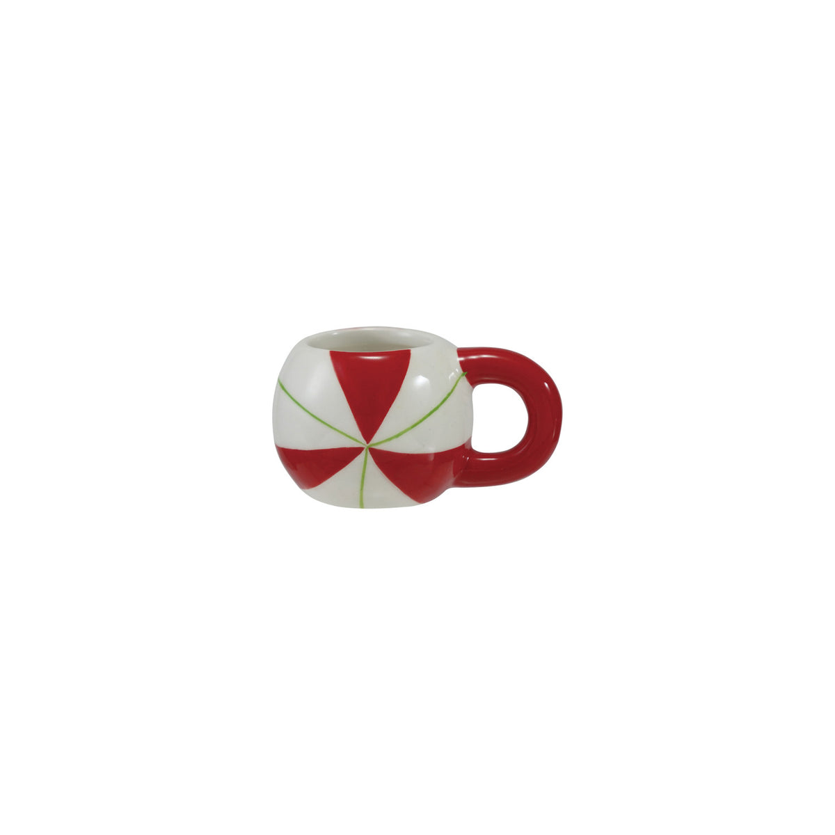Mug-Shaped Ceramic Toothpick Holder, 1.5-Inch Candy Stripe