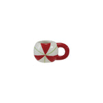 Mug-Shaped Ceramic Toothpick Holder, 1.5-Inch Candy Stripe 1