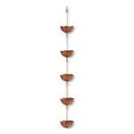 Umbrella Rain Chain, Antique Gold, 102 x 6.5 x 4.4 in hanging decorative rain chain with umbrella-shaped cups in antique gold finish, perfect for outdoor decor gifts from Knotty and Board. Every Room Needs A Little Knotty and Board. 1