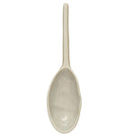 Stoneware Spoon, White 8x2, elegant kitchen utensil crafted from white stoneware, perfect for dining, entertaining, or as a unique gift from Knotty and Board. 1
