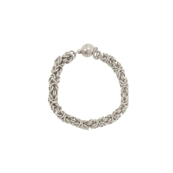 Byzantine Chain Magnetic Bracelet, Silver