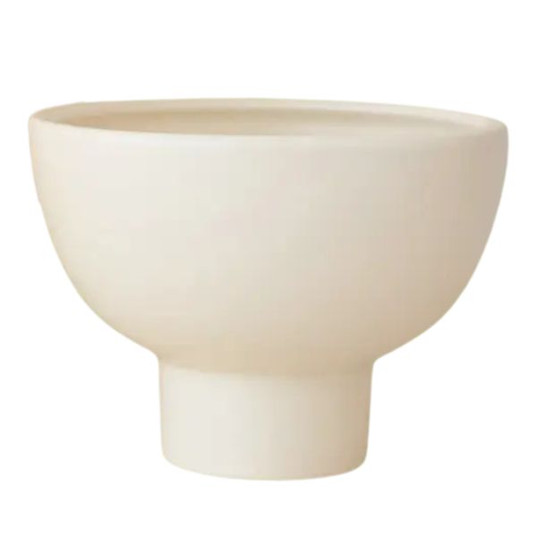 Ceramic Crosby Compote, Vintage White, 6 in.