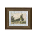 Provence Landscape Framed Antique Art, 10 X 8 in. featuring a rustic country pathway with trees under a cloudy sky, perfect decor for dining and kitchen spaces from Knotty and Board. Every Room Needs A Little Knotty and Board.